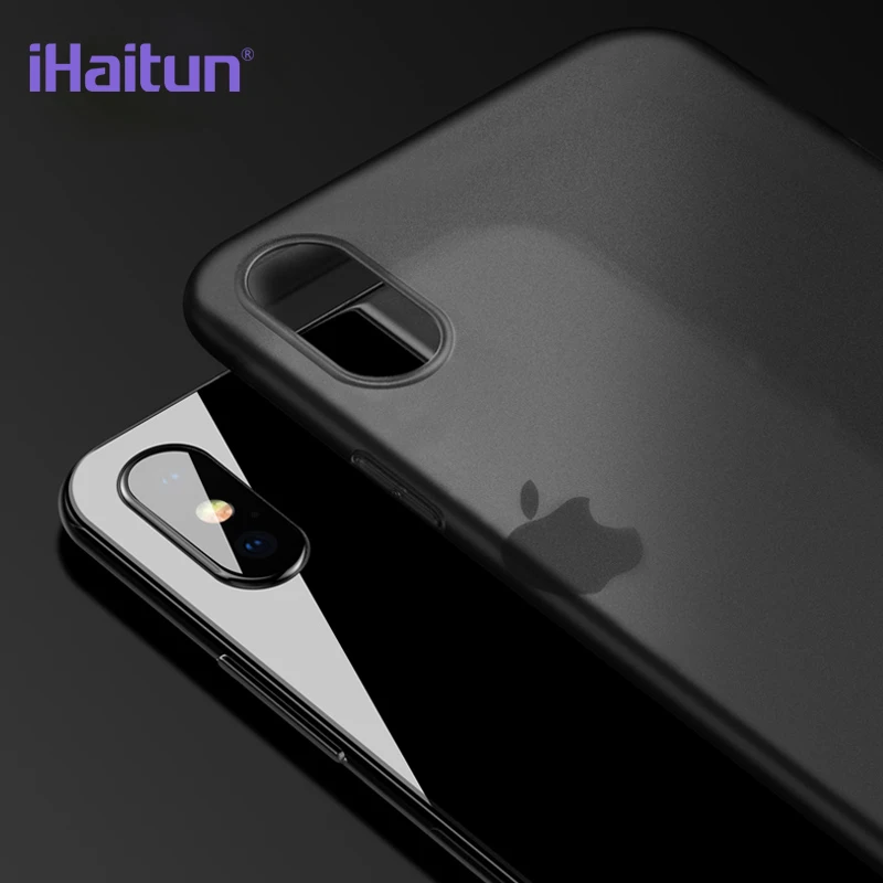 IHaitun de Lux 0,4 mm Telefon Caz Pentru iPhone XS MAX XR X Cazuri Ultra Subțire Spate Transparent Slim Cover Pentru iPhone X 10 8 7 Plus Ful