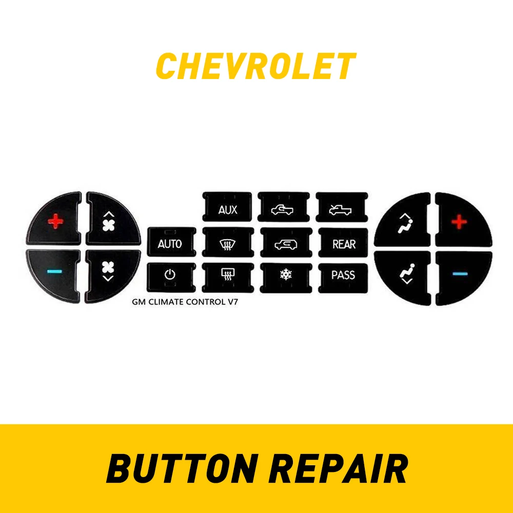 Mașină AC Button Dash Kit de Reparare Decal Autocolant Pentru Chevrolet Tahoe Traversa GMC Acadia Sierra Yukon Saturn Outlook XR