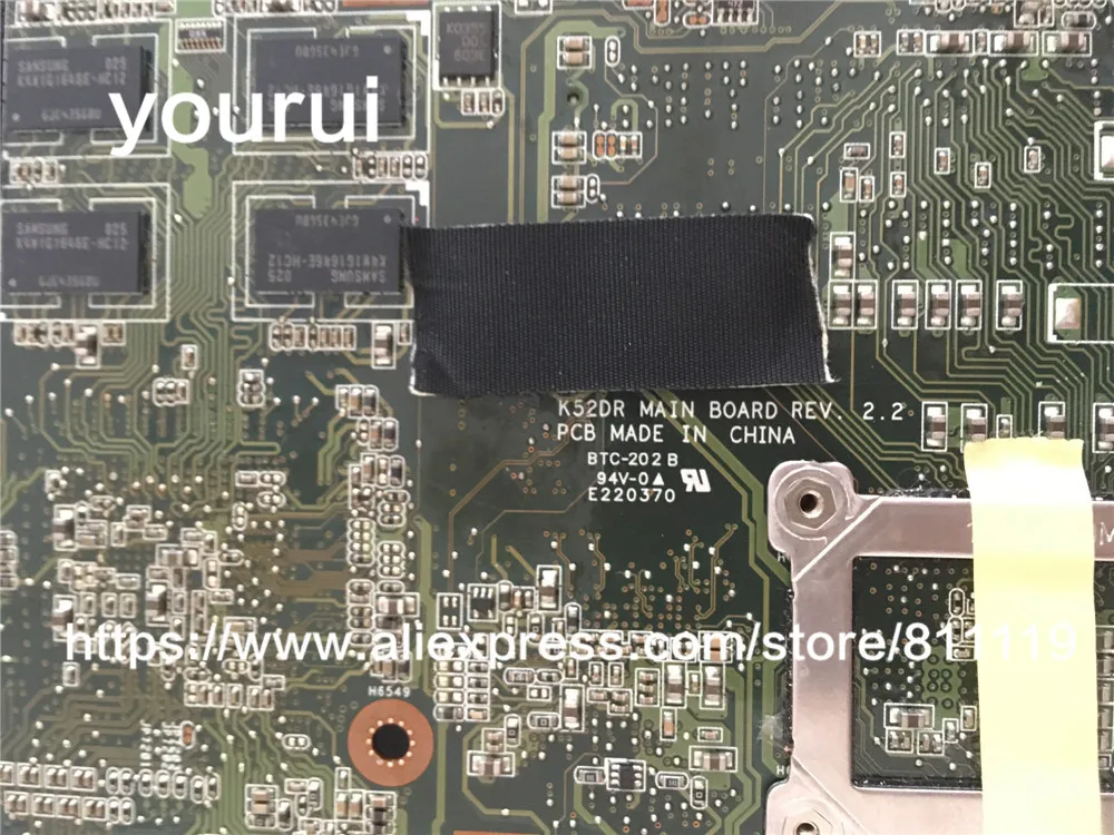 Yourui Pentru ASUS K52DE K52DR Laptop-ul Pentru Placa de baza 60-N15MB1000 Pentru K52DR main board rev:2.2 testat 8 VGA CHIPSET
