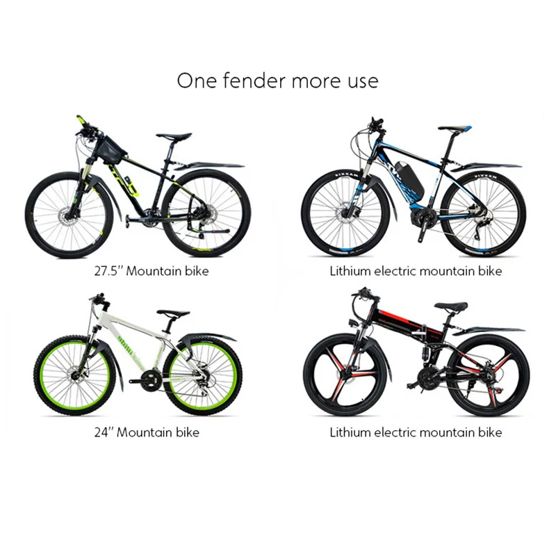 RBRL 24 26 27.5 și 29 de inch Biciclete de Munte Aripile Coada Moale TPE Biciclete MTB Fata Aripa Spate Apărătoare de noroi Ciclism apărătoarea de Noroi Accesorii