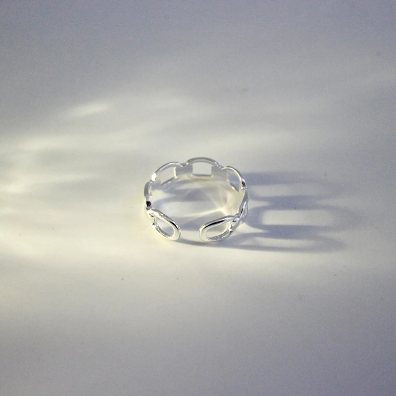 SHANICE Argint 925 Inele Deschis Geometrice Ray de Lanț Reglabil pe Deget Inele Coreea Style Bijuterii de Argint
