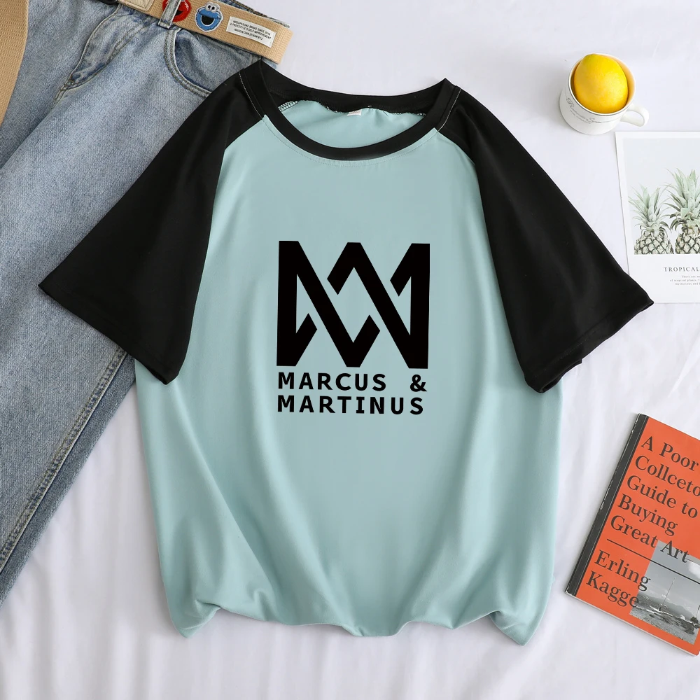 MARCUS & MARTINUS Vara Tricou Casual Streetwear Hip Hop de Moda Culoare de Contrast Îmbinat în Libertate Maneci Scurte Tee Camasa pentru Barbati