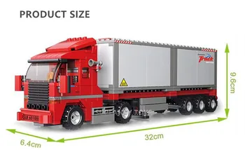 345Pcs Urban de Marfă Oraș Mare Camion de Model de Masina Blocuri Seturi Kit DIY Creator Cărămizi Playmobil Hobby-uri Brinquedos Jucarii Copii