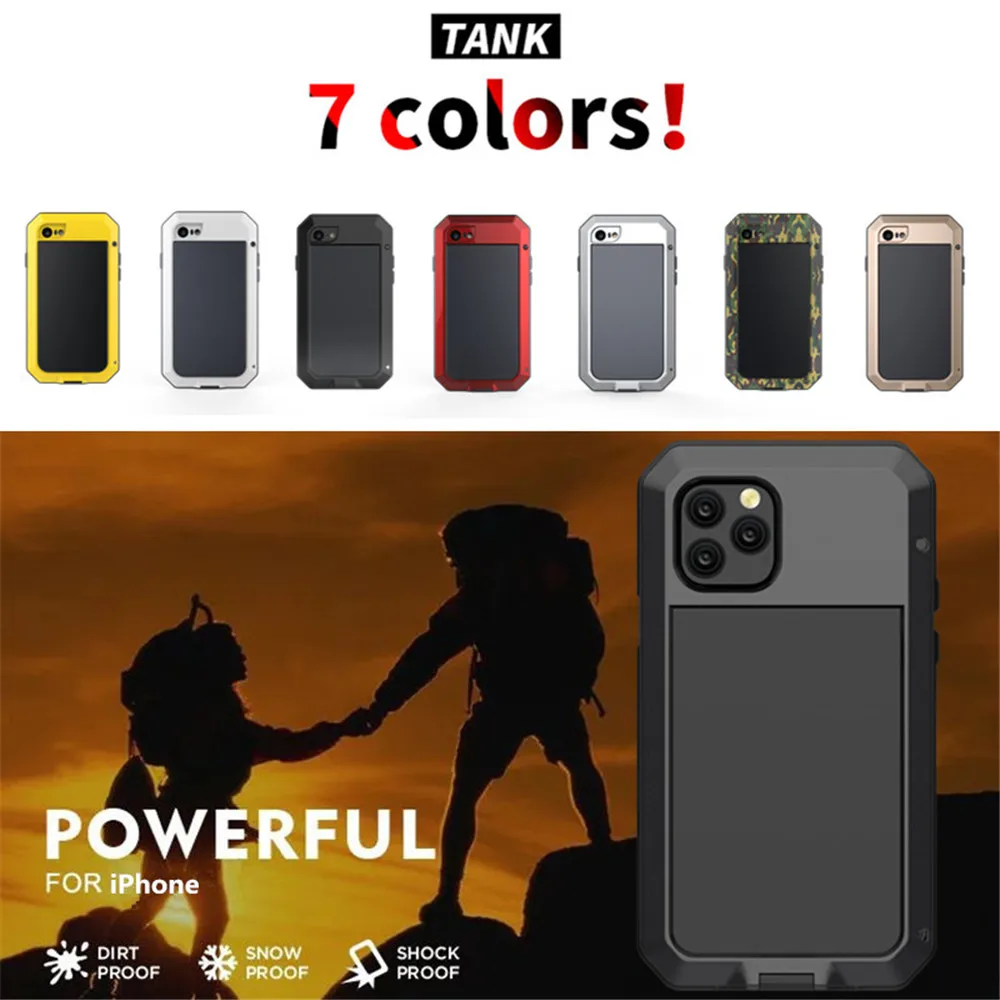 Grele de Protecție Doom armura de Metal Aluminiu telefon Caz pentru iPhone 12 Pro XS MAX SE 2 XR 6 6S 7 8 Plus X 5S rezistenta la Socuri Acoperirea