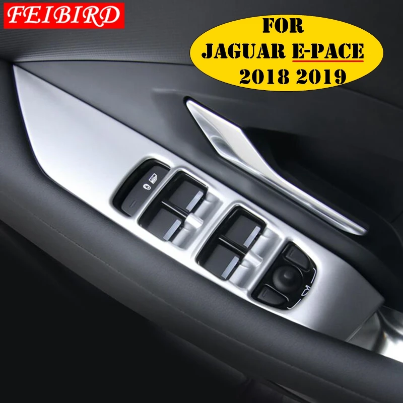 Pentru Jaguar E-ritmul E ritmul 2018 2019 ABS Interior Ușă Interioară Cotiera Geam Ridicați Butonul Capacului Ornamental Mat din Fibra de Carbon