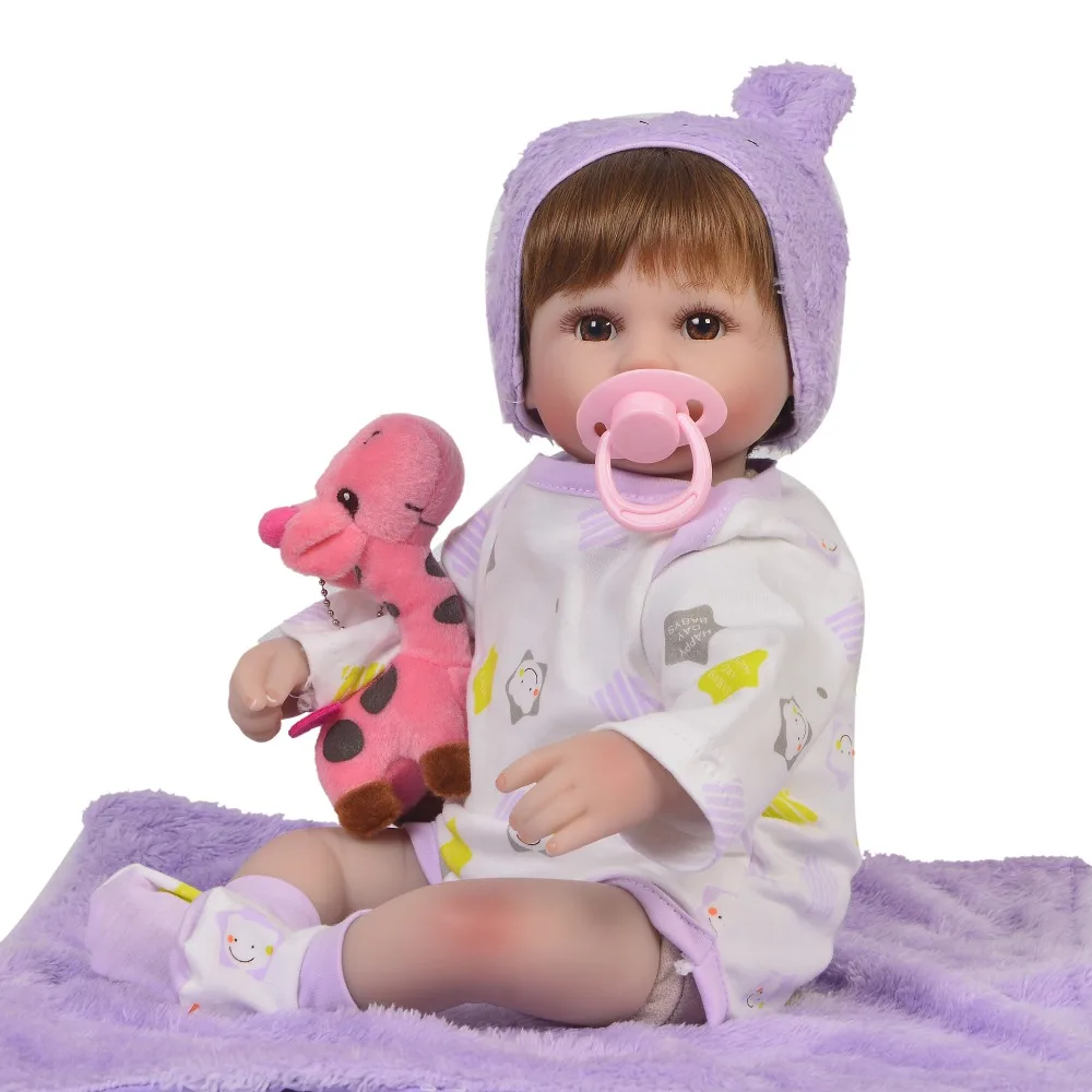 Nou Stil 42 cm Renăscut Baby Doll Manual de 17 Inch Nou-născut Păpuși de Moda Fete Jucării Pentru Copii Drăguț Playmates Cadouri