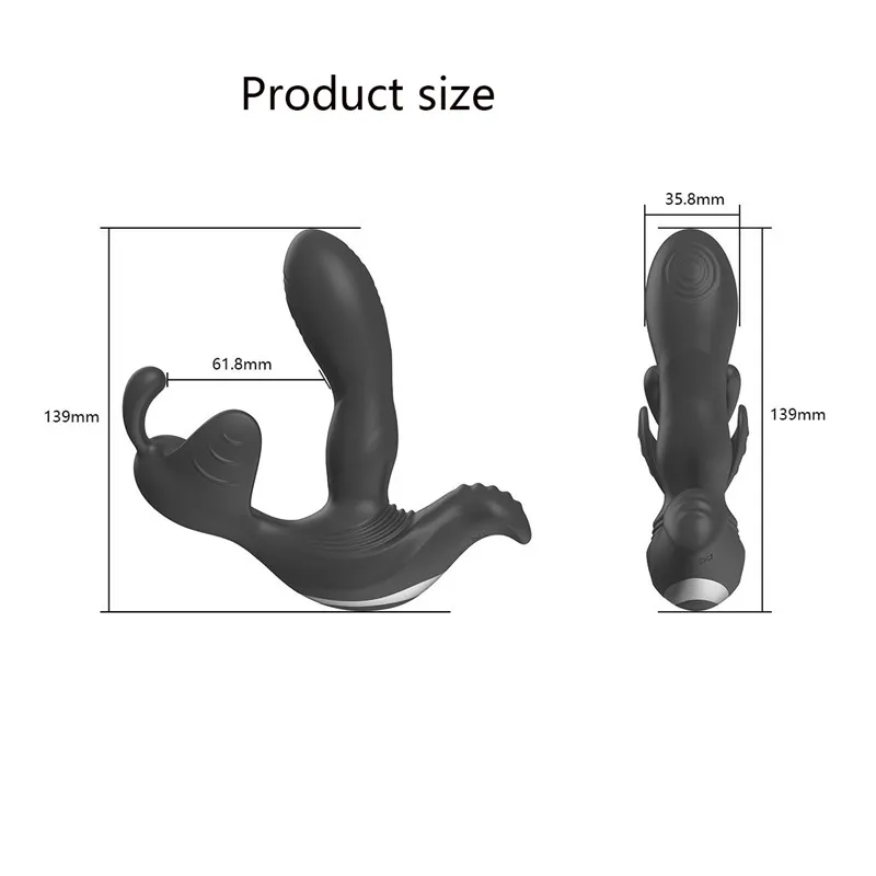 Anal Vibrator Wireless de Control de la Distanță Aripi Penis artificial Vibratoare sex Masculin, Prostata pentru Masaj Testicule Stimulator Anal Jucarii Sexuale pentru Barbati