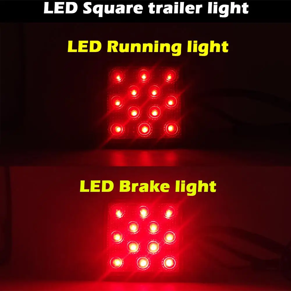 Universal Roșu LED-uri Auto Stopul Roșu pentru Oprire de Frână Lumină de Funcționare Lampă Pentru Remorcă Camion de Remorcare, Preluare cu Autostopul Receptor Acoperi