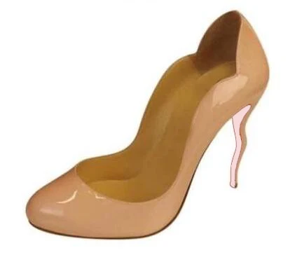 Moraima Snc Rotund Toe piele Pantofi cu Toc Ciudat tocuri Stiletto Pantofi Femei cu Toc Rochie de Petrecere de Pantofi Nude, Alb