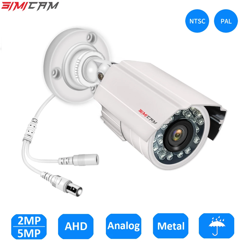 5MP 2MP Analogice de Supraveghere Video AHD Camera NTSC/PAL Glonț Metal rezistent la apa CCTV DVR Camera Viziune de Noapte, Supraveghere de Securitate