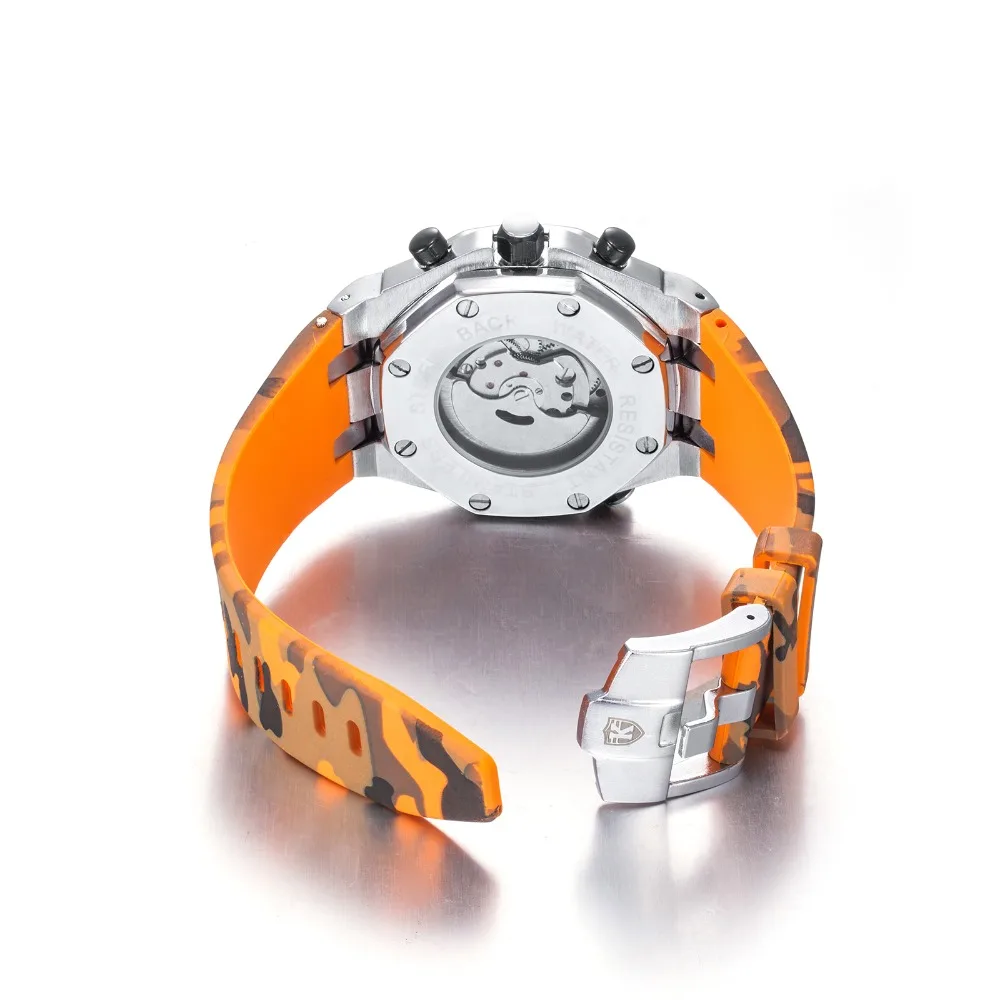 KIMSDUN de lux de moda pentru bărbați de culoare silicon automat mechanical ceas sport militare de afișare a datei ceas cadou Relogio Masculino