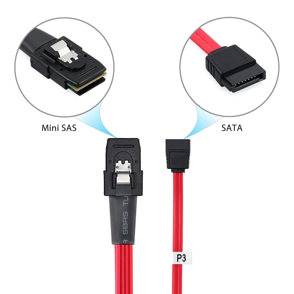 1m Mini SAS SFF 8087-8087 la 4 SATA Cablu Splitter Înainte Breakout