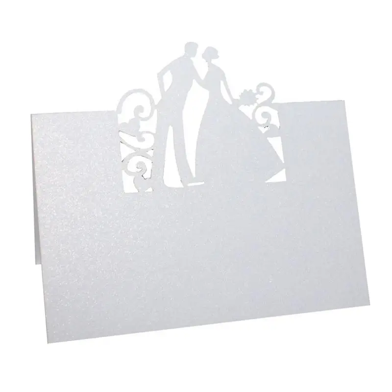 50pcs MR & MRS Stil de Nunta cu Laser Tăiat Decor de Masă, Carduri Nunta Petrecere Nume de Tabel Carduri Loc Favoarea Decor Decor de Nunta