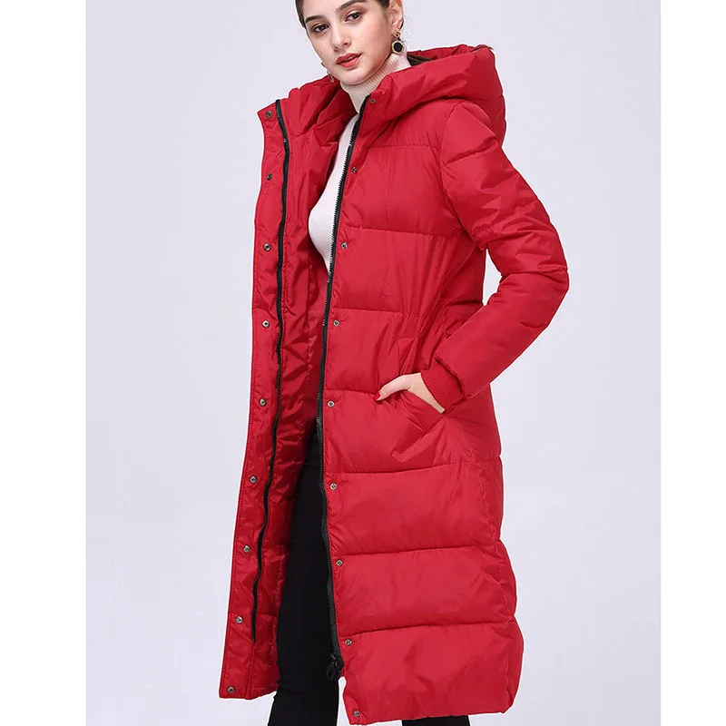 2020 nou lung mantou pentru femei și jachete groase de iarna gluga puffer cu fermoar plus dimensiune hanorac gros