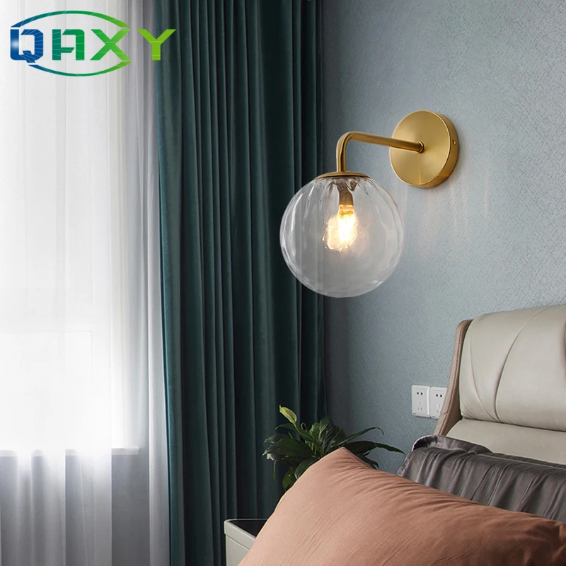 Inclus Cu 12w LED Bec de Aur Lumini de Perete Cu calea Lactee/Clar Sticlă Specială cu Balonul Rotund Noptiera Lumini de Perete În Dormitor[DT4200]