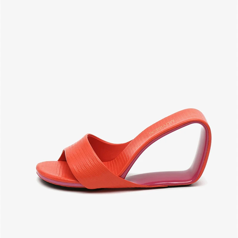 Vara Papuci Femei Sandale Wedge 8 cm Toc Designer Femeie Pantofi de Brand Culori Strălucitoare HL149 MUYISEXI