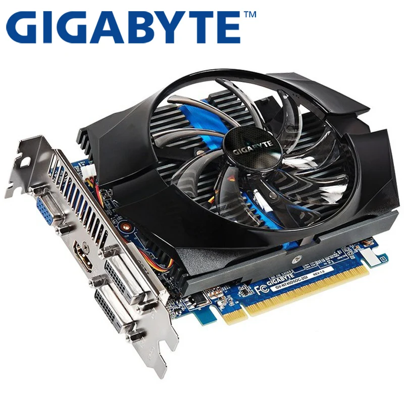 GIGABYTE placa Grafica Originale GT740 2GB GDDR5 128Bit placi Video de la nVIDIA Geforce GT 740 Folosit Carduri VGA mai puternic decât GTX650