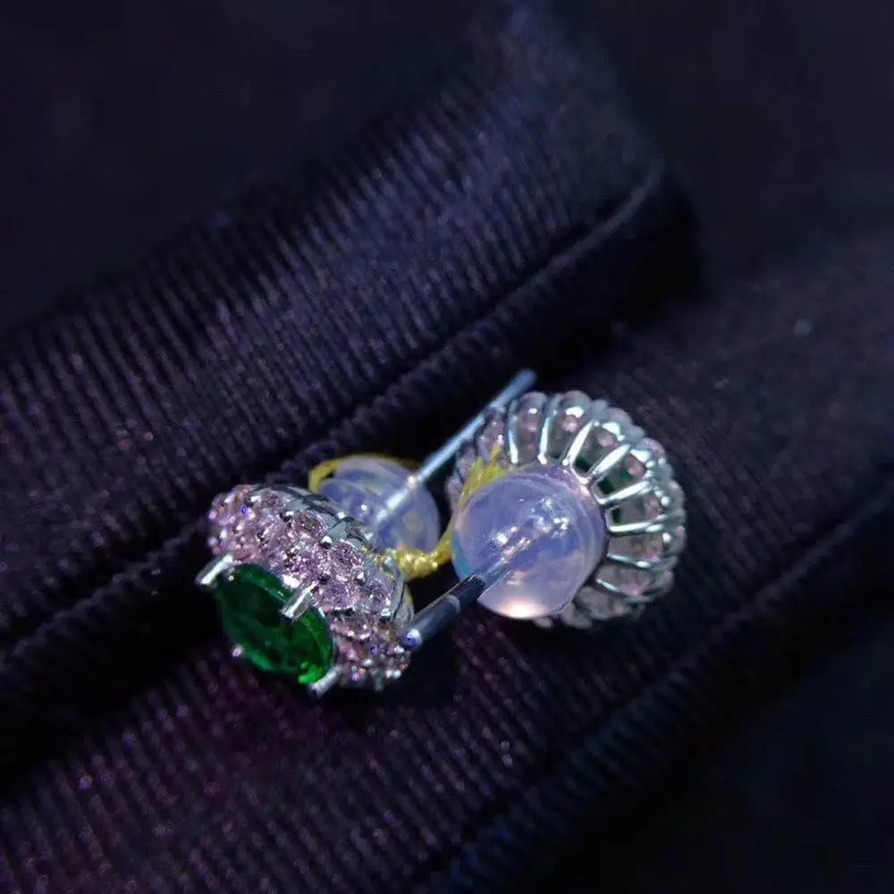 KJJEAXCMY bijuterii fine naturale de Smarald 925 de argint sterlină femei cercei noi Știfturi de Ureche test de suport clasic de lux