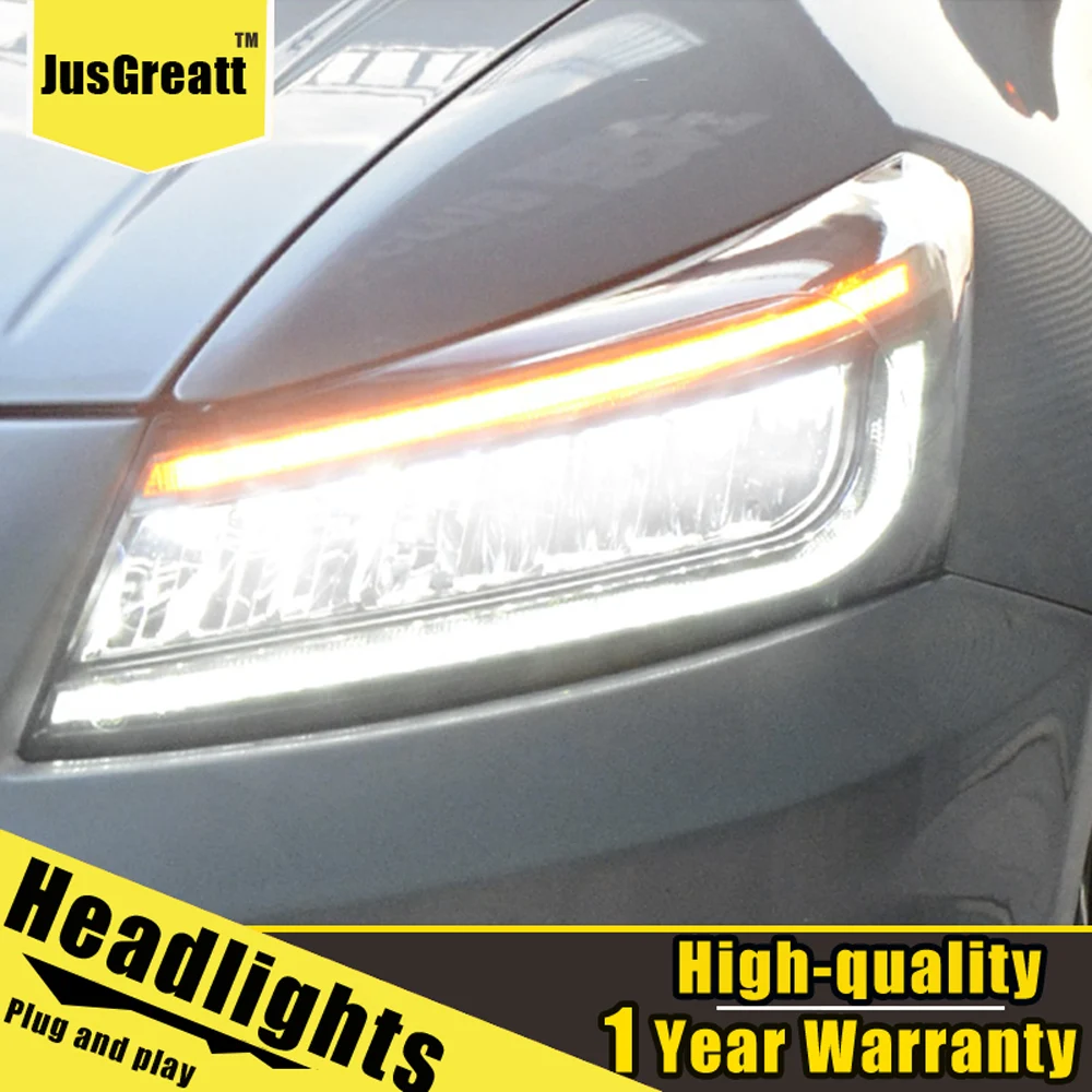 O Pereche De Faruri Honda Accord 2008-2012 Acord LED Cap Lămpile cu Sursă de lumină LED Lumini de Zi de Funcționare Dinamic Transforma