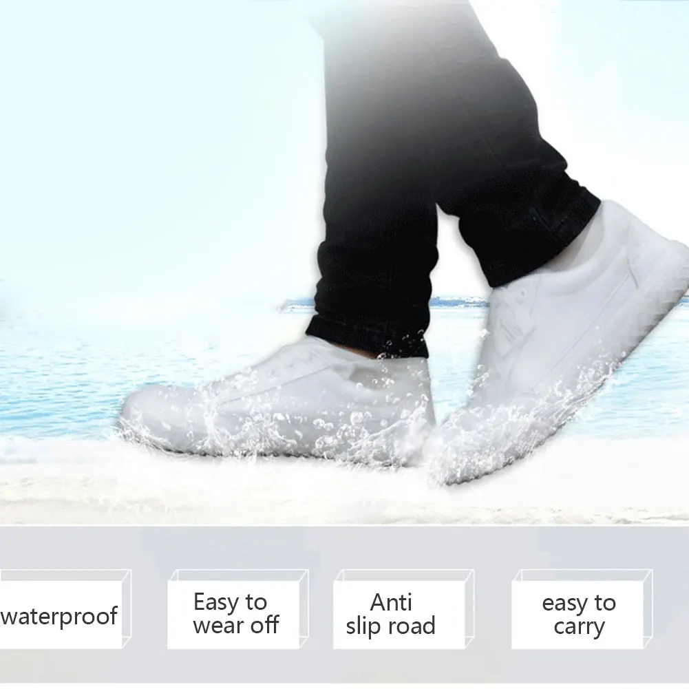 1 Pereche Reutilizabile Pantofi Huse Silicon rezistent la apa Pantofi Protectori pentru Interior Exterior 2019