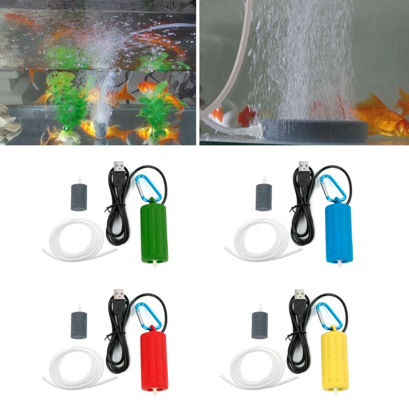 Portabil Mini USB Acvariu Rezervor de Pește de Oxigen Pompa de Aer Mut Energie Salva Compresor
