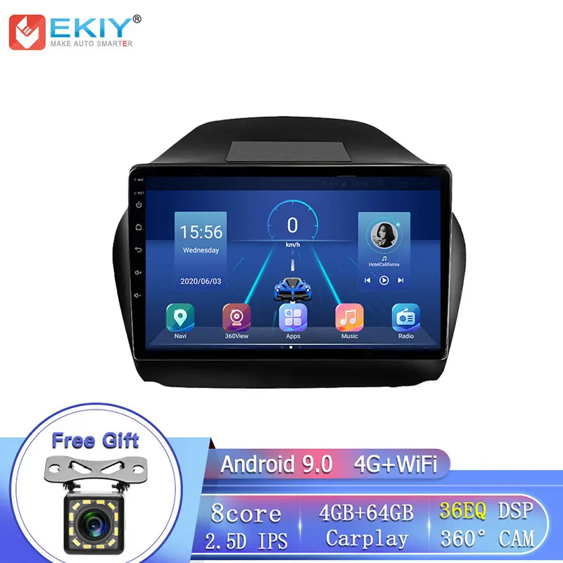 EKIY 8 Core 4G LTE, IPS DSP Android 9.0 Pentru Hyundai IX35 2010-Radio Auto Multimedia GPS Navigatie Stereo DVD Unitatii