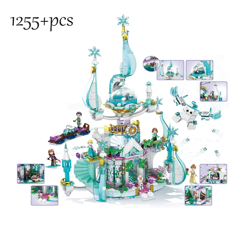 Disney Frozen Princess Castle Blocuri Snow Queen Elsa, Anna, Cenusareasa, Ariel Figura Compatibil Lepining Prieten Cărămizi Jucarii Model