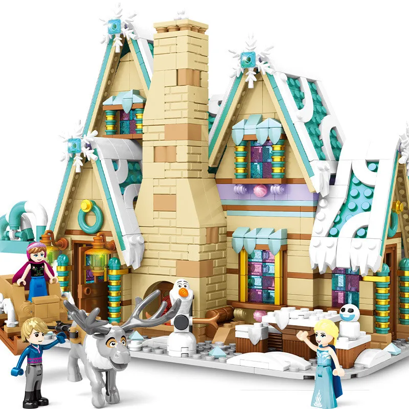 Disney Frozen Princess Castle Blocuri Snow Queen Elsa, Anna, Cenusareasa, Ariel Figura Compatibil Lepining Prieten Cărămizi Jucarii Model