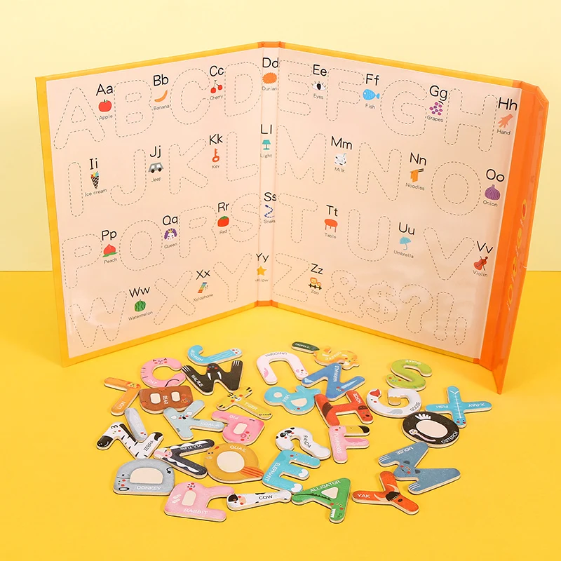 Mai nou Copiii Magnetic Puzzle 3D Puzzle Tangram Jucarii Montessori Învățământ Desen Jocuri de Tren Creierul Învățare Jucarie Cadou pentru copii