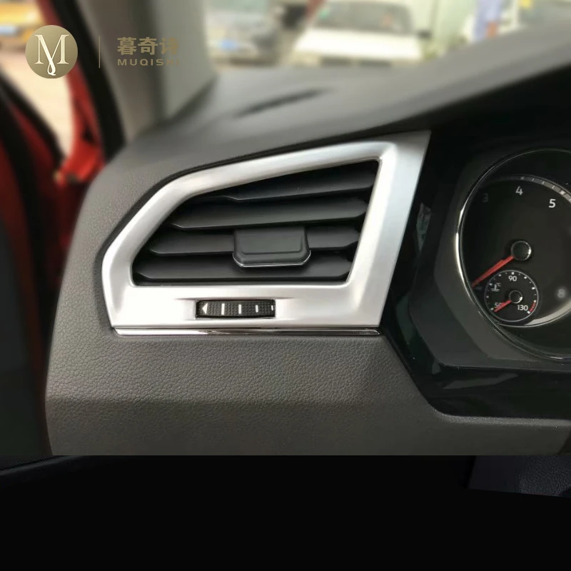 Pentru Volkswagen Tiguan 2017 2018 2019 Fața Aer condiționat Rama Aerisire stanga dreapta de evacuare a Aerului Capacul interior accesorii cromate