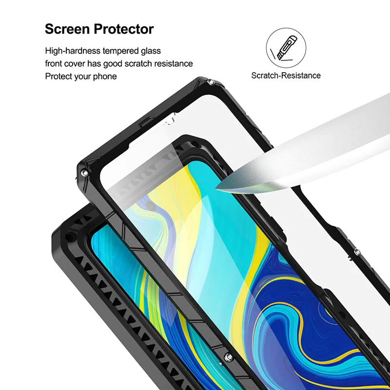 Caz Pentru Xiaomi Mi 9T Pro 9TPro Redmi Nota 9 Note9s de Aluminiu Greu de Metale Grele Capac de Protectie Telefon Mobil Accesorii