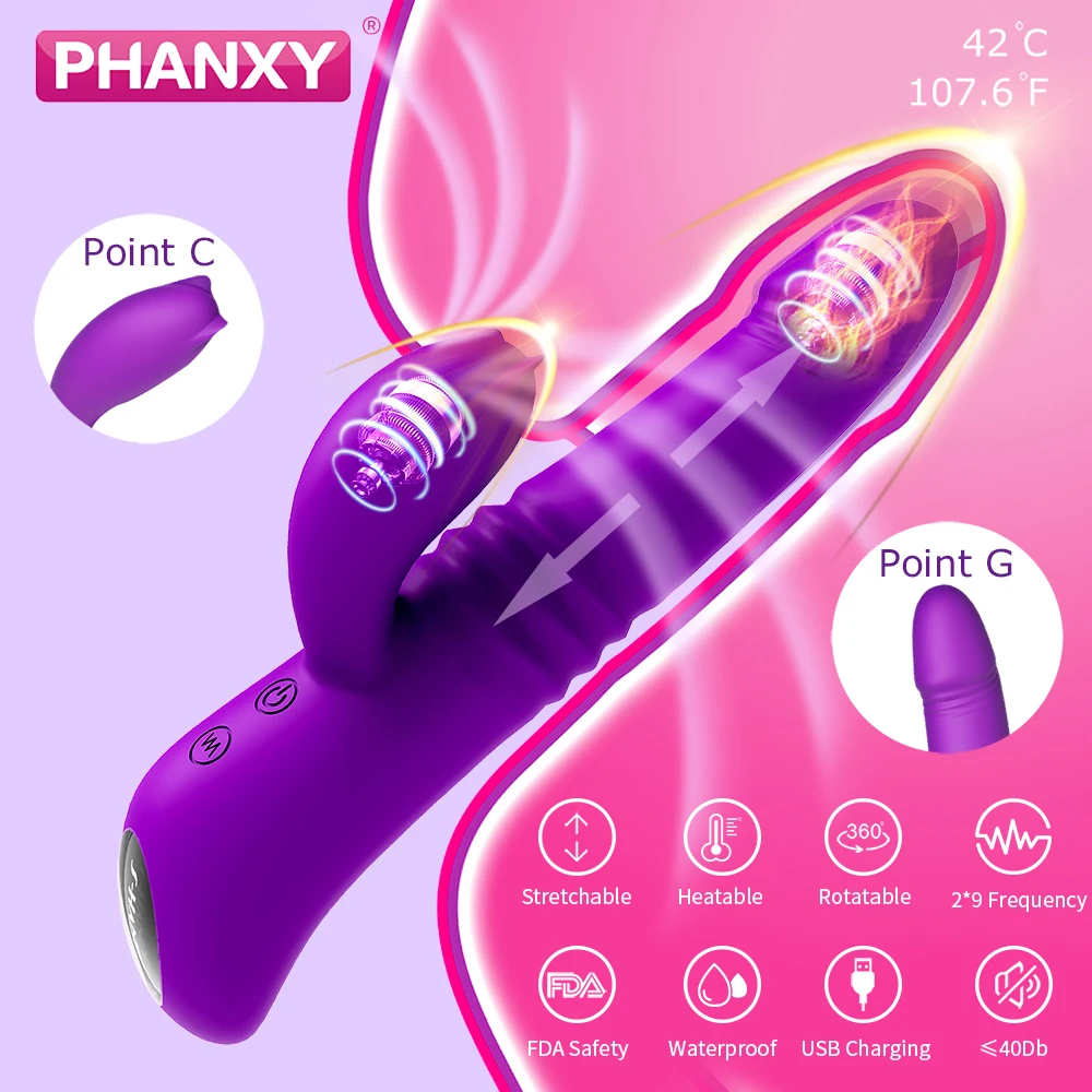 PHANXYA G Magazin de Puternic Iepure Vibratoare Jucarii Sexuale Pentru Femei Masturbare sex Feminin 9 Moduri de Vibrație Penis artificial Jucarii Erotice Pentru Adulti