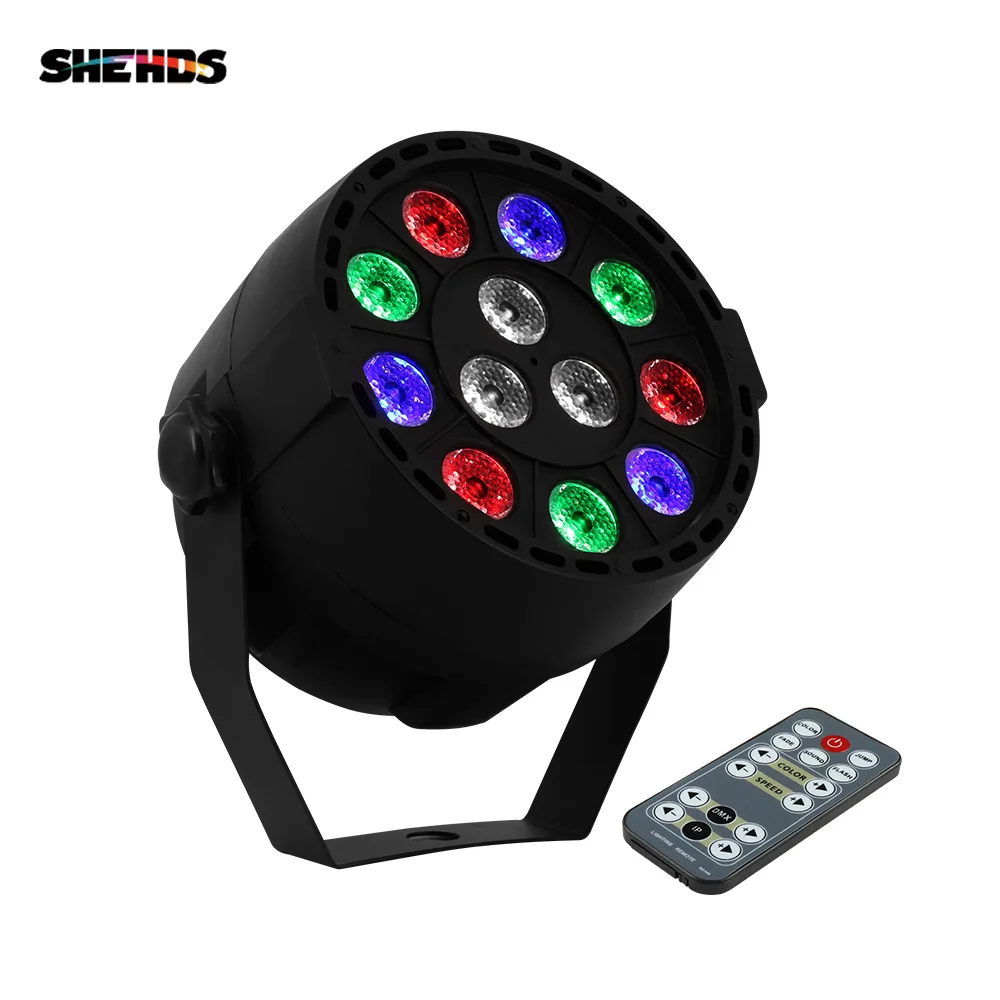SHEHDS Control de la Distanță 12x3W RGBW LED Flat Par Light Cu DMX512 Pentru Disco DJ Proiector Mașină de Decor Petrecere Etapa de Iluminat