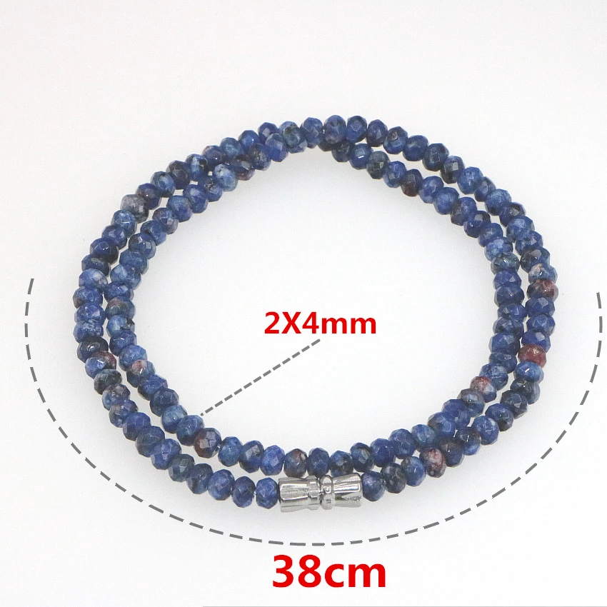 WUBIANLU 2x4mm Naturale jad-ul Amazoane Lapis Lazuli Roșu Lanț Colier Margele Abacus Femei În Cravată Coliere Bijuterii en-Gros