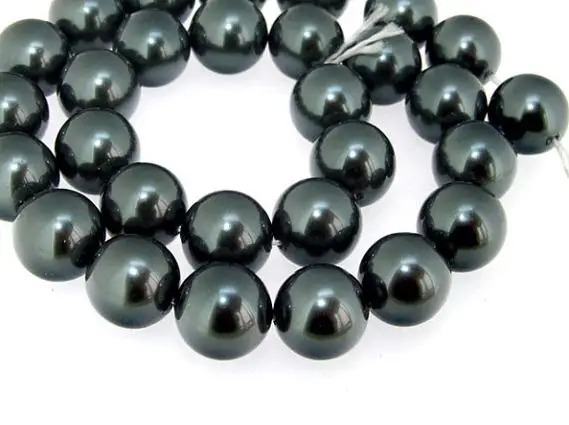 Perle unice, Magazin de bijuterii,Luciu Negru Sud Scoici Perla Bijuterie-pietre într-Un Strand 12mm Bijuterii DIY LS3-0126