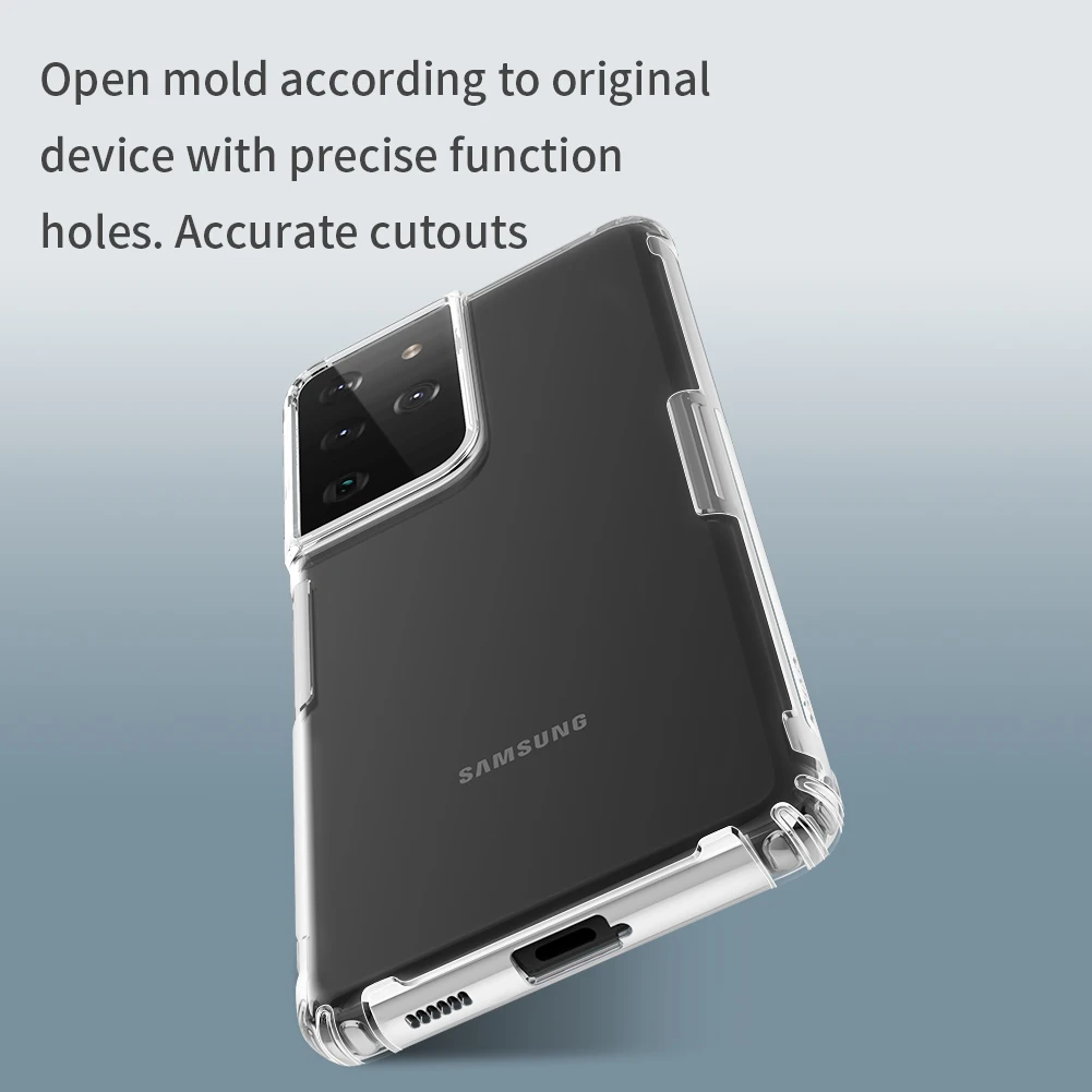 Pentru Samsung S21 Ultra Caz Silicon NILLKIN Nature Limpede Transparent TPU Moale Înapoi Caz Acoperire pentru Samsung Galaxy S21 Ultra