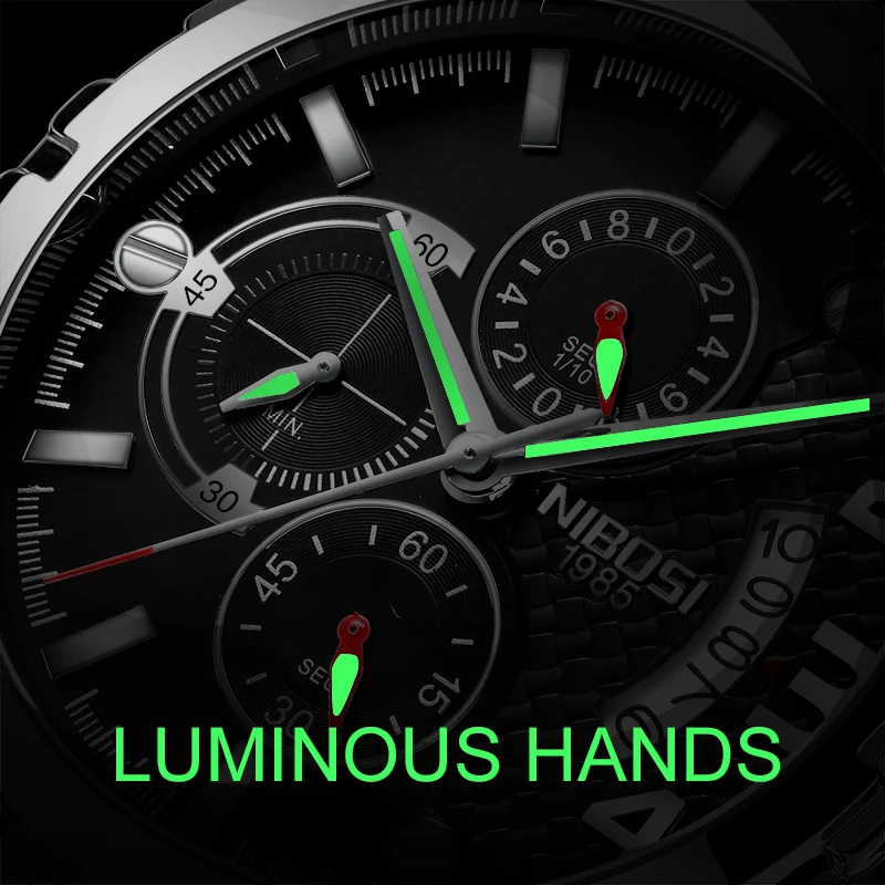 NIBOSI Cronograf Ceasuri Barbati Top Brand de Lux 2018 Sport/Ceas Militar Barbati Impermeabile din Oțel Inoxidabil Încheietura mîinii Ceas Masculin Ceas
