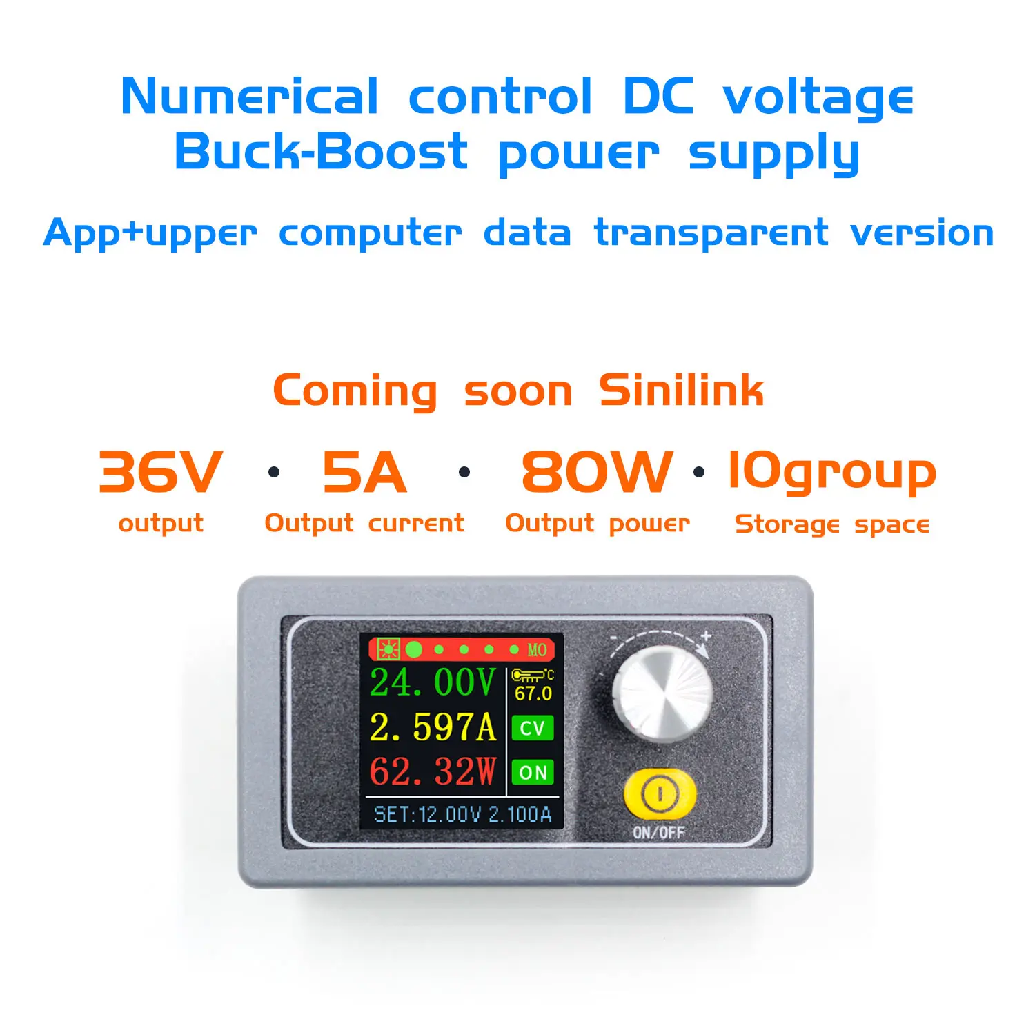 XYS3580 DC-DC Buck Boost Converter CC CV 0.6-36V 5A Modul de Putere Reglabil Reglementate de laborator de alimentare variabilă