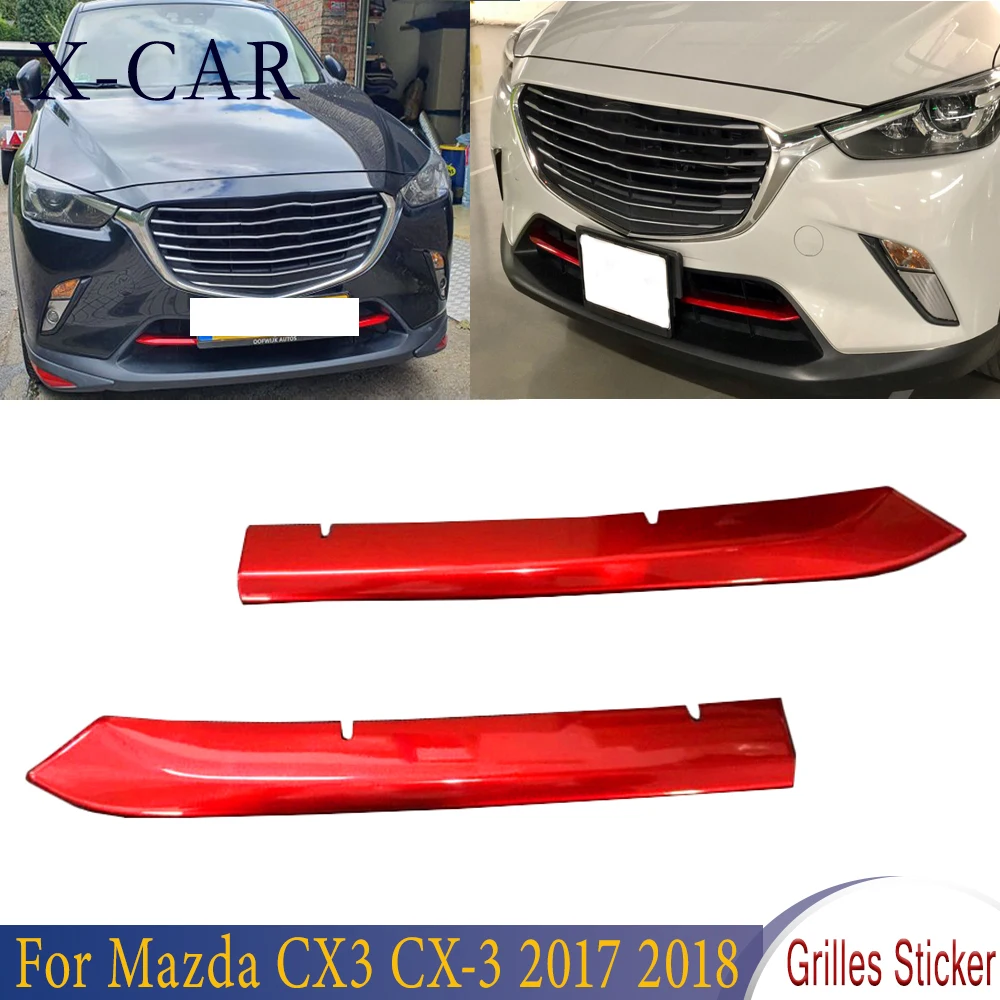 X-CAR 2 buc Bara Fata Grila Ornamente Capac de Aer-Grile de Admisie Accesorii Auto Styling Autocolante Pentru Mazda CX3 CX-3 2017 2018