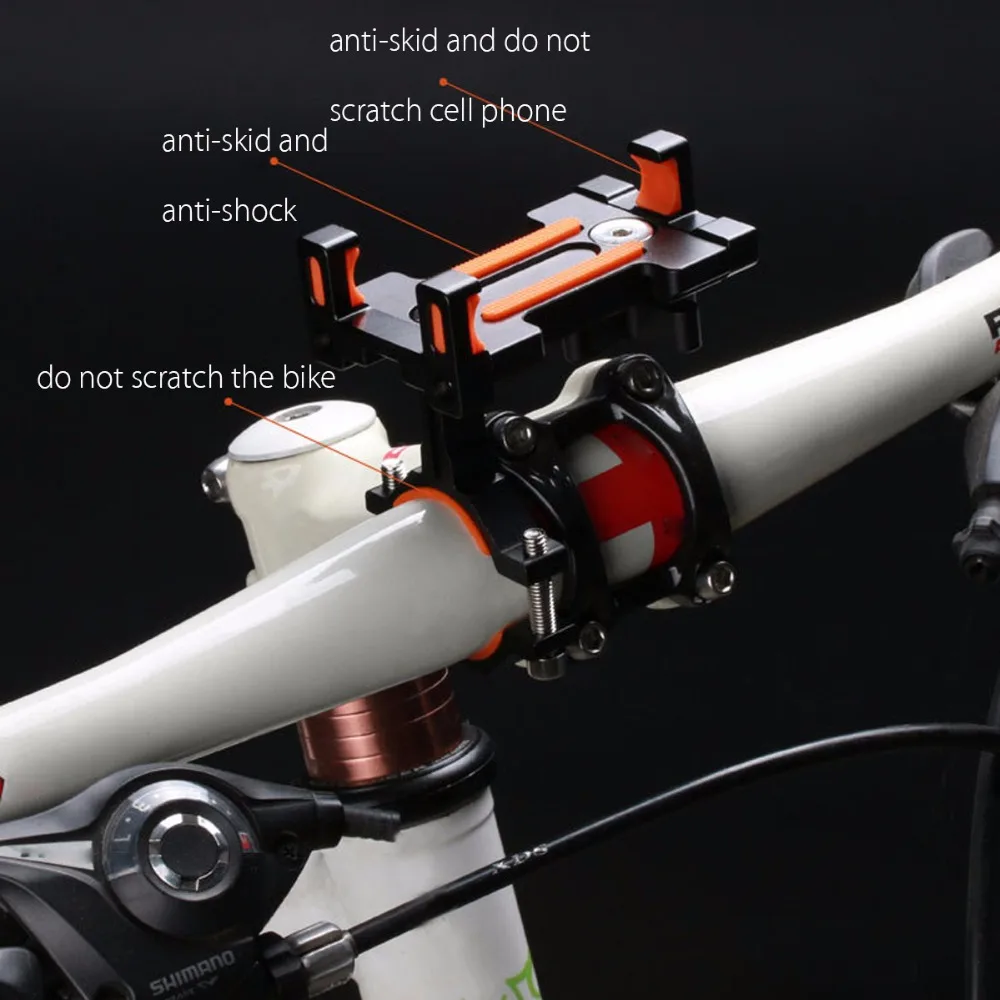 NOUA Bicicletă de 3,5-7 inch cu suport pentru telefon Suportul de Ghidon Clip rotativ Reglabil CNC Bicicleta Suport de Telefon Mobil Motocicleta