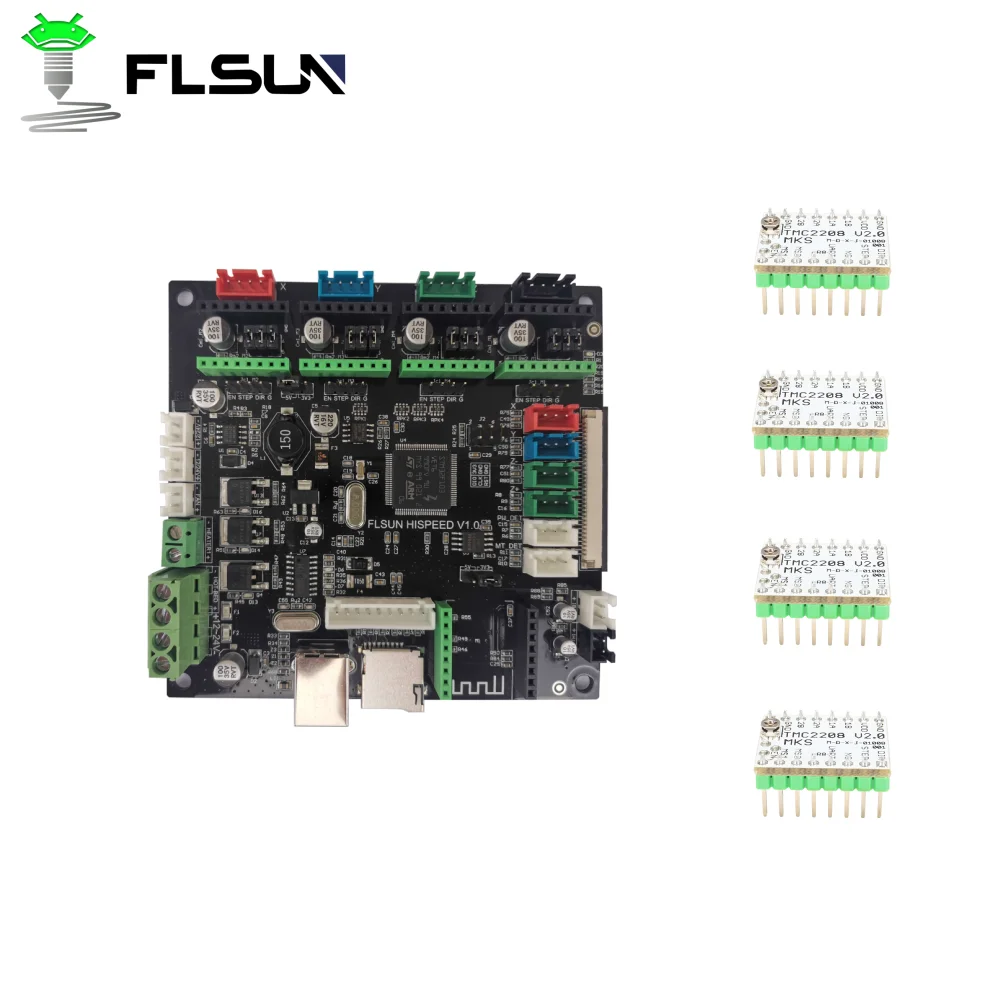 FLSUN imprimantă 3D pentru QQ-S-PRO de înaltă viteză, mini Robin bord cu 4 Detașabil TMC 2208 drivere