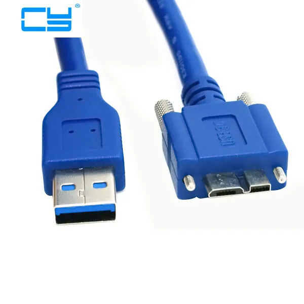 USB 3.0 a la Micro-B USB 3.0 pentru Transfer de Date interfață Industriale Cablu de aparat de Fotografiat cu Șurub de blocare Gauri 1 milion de metri 100cm 3FT 0,6 M