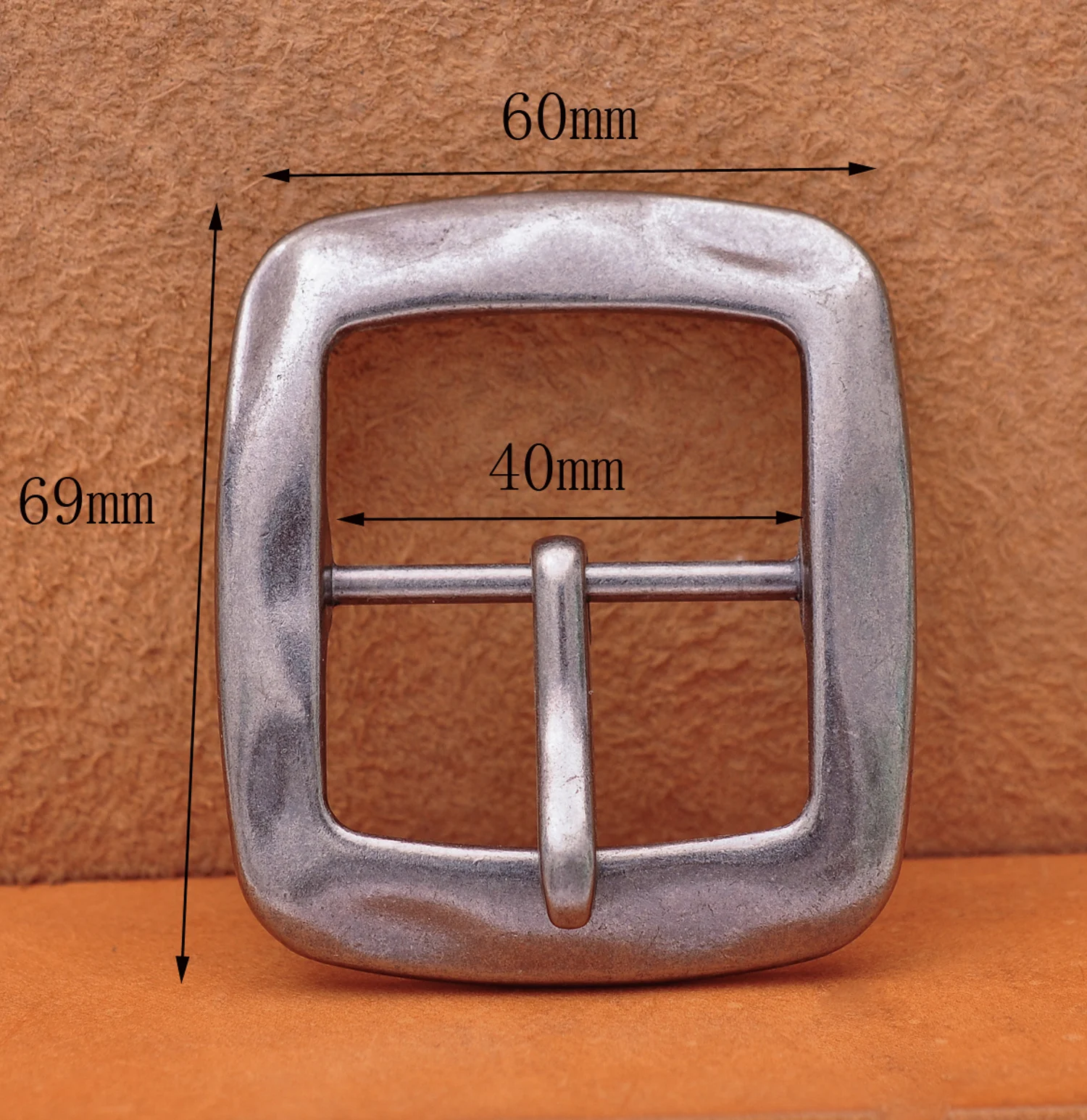 Heavy Duty Calitatea de Argint de Epocă Pătrat Bar Centru Cataramă de Pin pentru Leathercraft Centura se Potrivesc 40mm Curea
