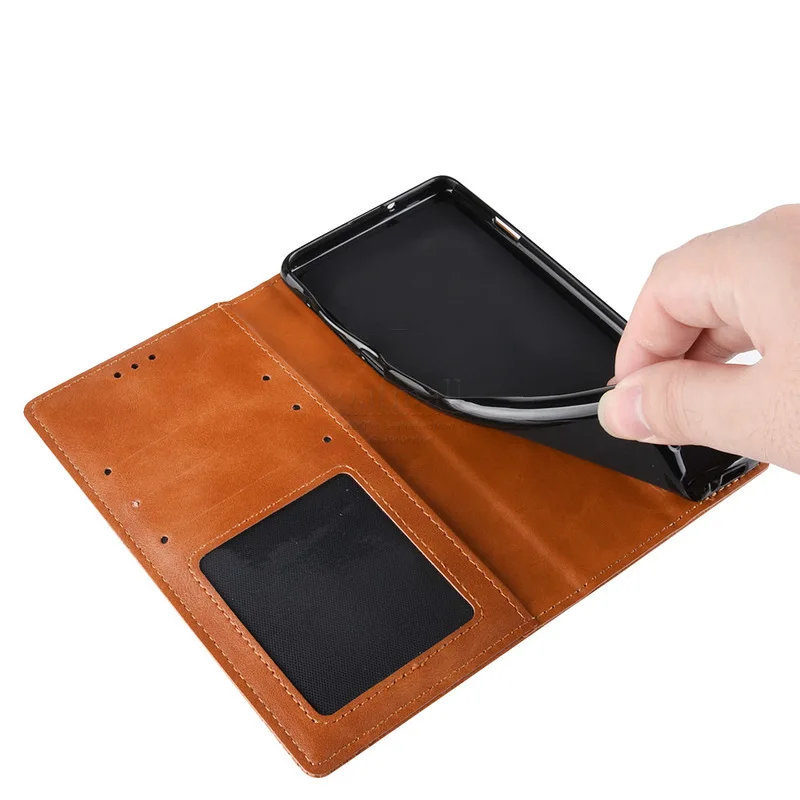 De lux Retro Magnetic din Piele Flip Cover Pentru LG Q92 Caz Carte de Portofel Cardul de Suport Moale de Acoperire Telefon Mobil Saci