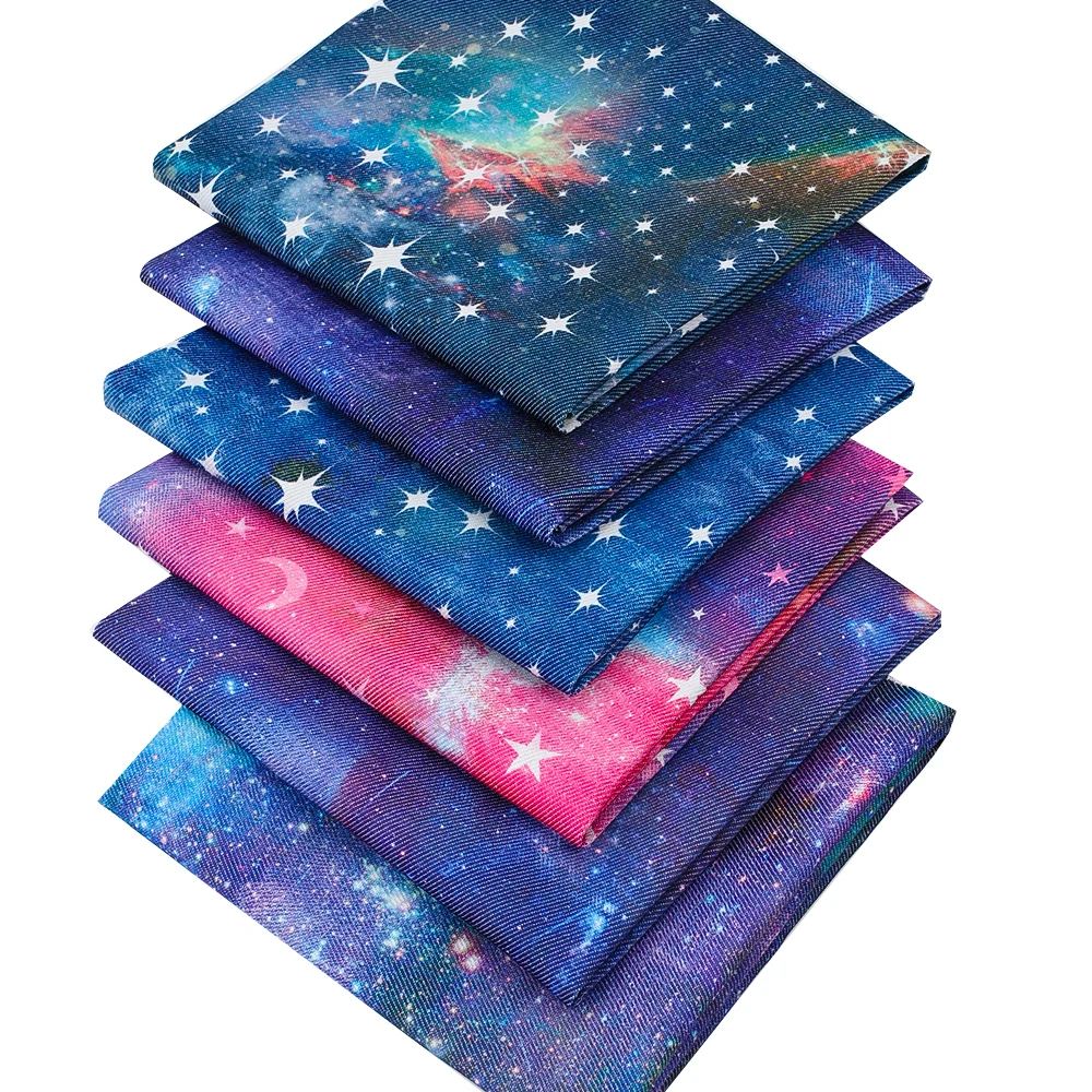 Xugar 40*50CM Imprimate tesaturi DIY Meșteșug Stele Colorate de Pânză Țesături DIY Femei Rochie Cusut Manual Accesorii lucrate Manual