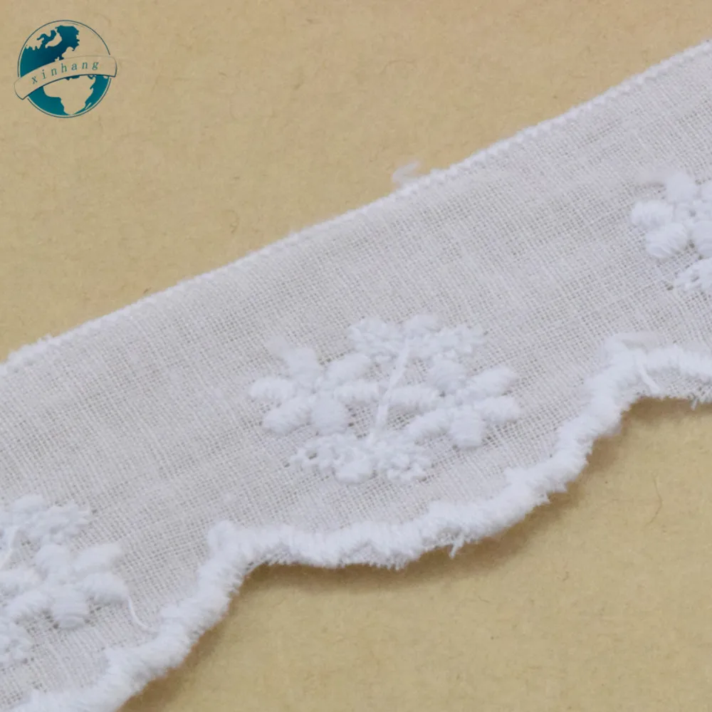 10yards 3cm alb bumbac broderie dantelă franceză panglica dantelă ghipura material diy ornamente de tricotat cu urzeală, Accesorii de cusut#3172