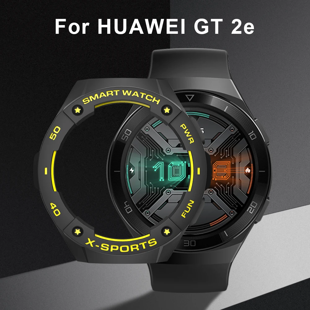 Colorat de protecție caz acoperire banda Curea pentru HUAWEI GT2e GT2 e Sport Caz Protector pentru HUAWEI GT 2e ceas inteligent accesorii