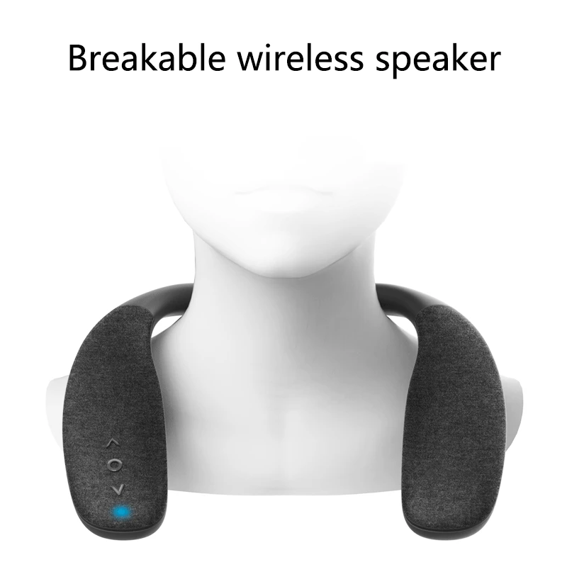 Difuzor Bluetooth 2020 Nou Agățat de Gât Portabil Ascultare Mici Difuzoare de Subwoofer de 12 ore de joacă în formă de U-design ergonomic