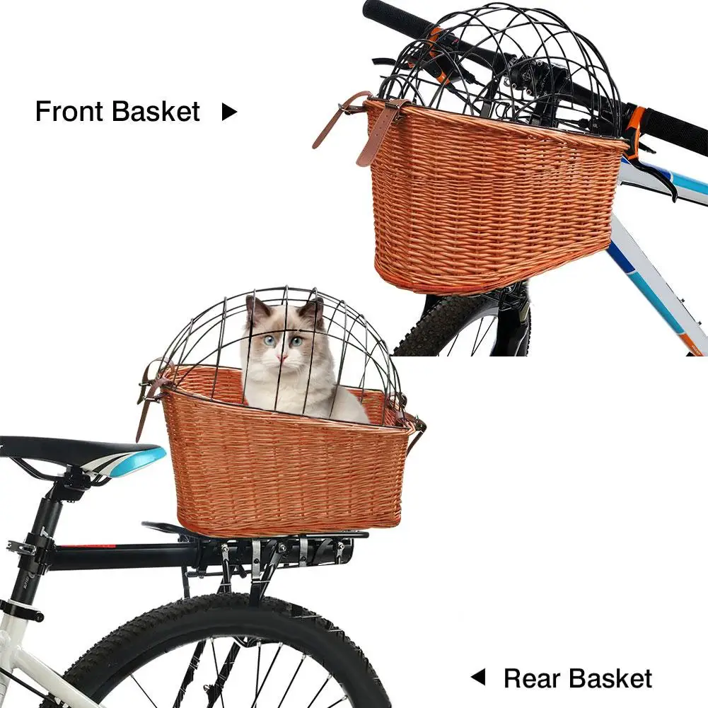 Willow Coș de Biciclete de Înaltă Calitate Durabil țesute de Mână rezistent la apă Multifuncțional de Munte, Biciclete de Depozitare Coș Pentru Animale de companie Legume