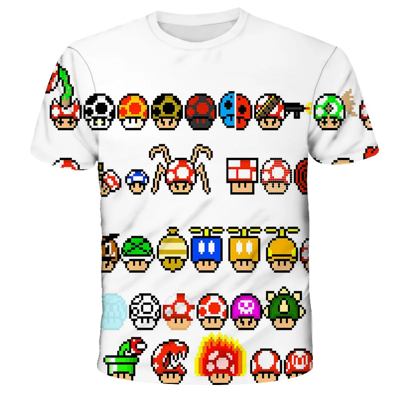 Mario 3D noua culoare pictat barbati tricou 3D imprimate T-shirt, gât moda T-shirt, bărbați și femei T-shirt, desene animate T-shir